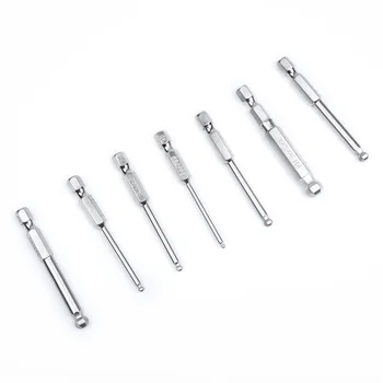 

Hot 7 Pcs 65mm Magnetic Ball End Hexagon Head Hex Screwdriver Bits Drill Tools H