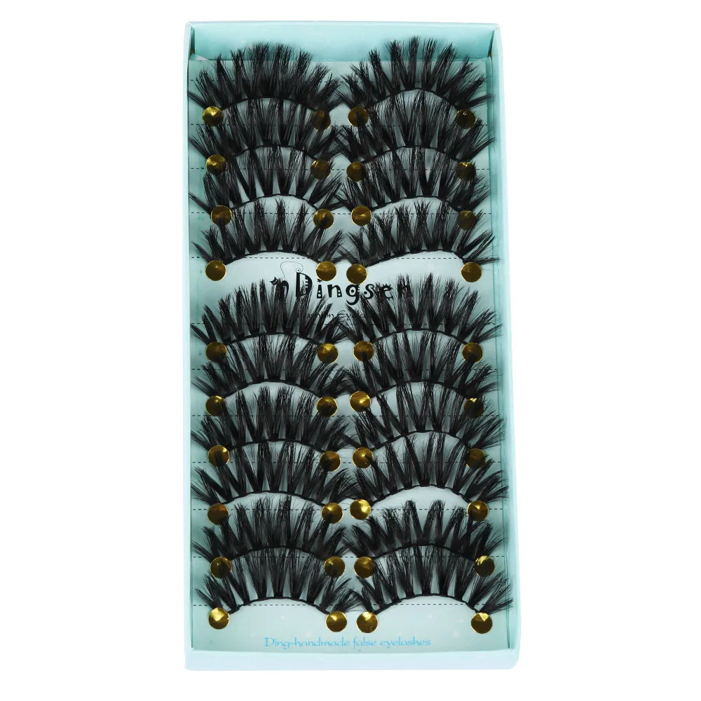 10 пар 3D Мягкие Накладные ресницы из искусственной норки толстые длинные пушистые натуральные накладные ресницы для макияжа накладные ресницы ручной работы - Цвет: Style 06
