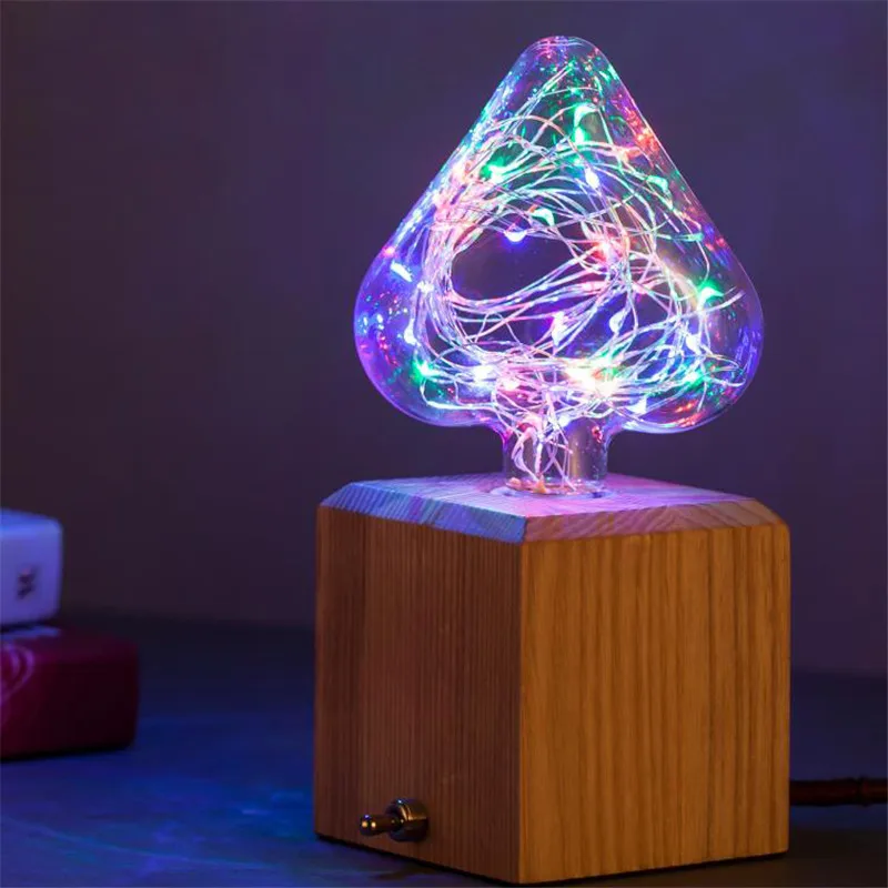 love heart copper wire string lights bulbs (9)