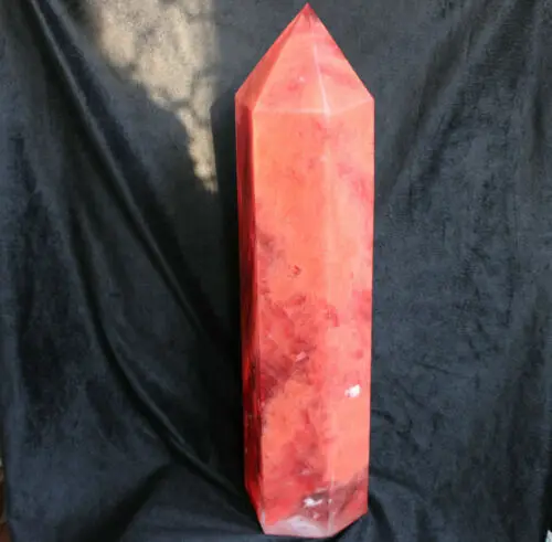 57.5LB 2" огромный, гигантский красный плавильный кварцевый кристалл точка полированный Исцеление