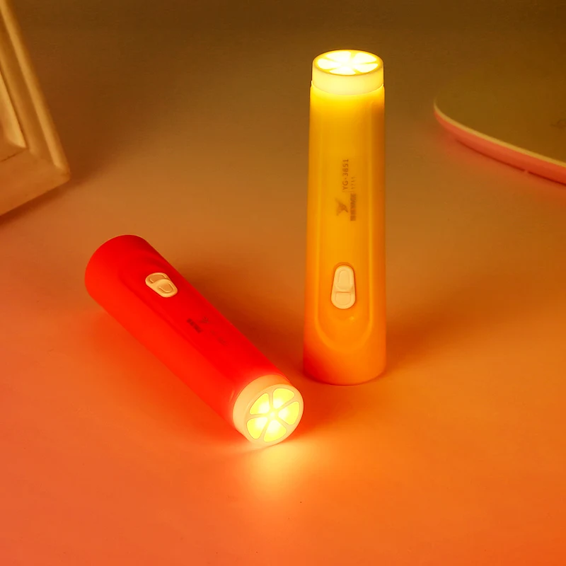 

YAGE 2018 New Small Orange Led Flashlight Night Light Double Lamp 2-Modes Torch Literna Laterna 1200mAh Battery In Lampe Torche