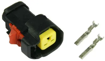 

longyue 20pcs FUEL INJECTOR PLUG 2 PIN QUICK RELEASE BO SCH EV6 FUEL INJECTOR OVAL CONNECTOR