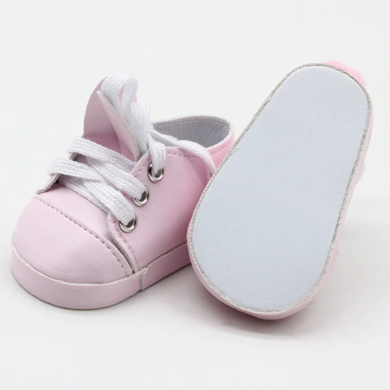 Новая модная Милая кукольная обувь для 18 дюймов 45 см, американская кукольная обувь, обувь на шнуровке для куклы реборн