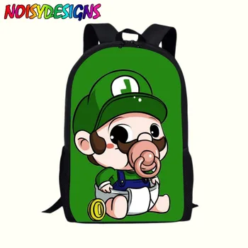 

New Hot Fashion School Bags Super Mario Printing Backpacks Girls Shoulder Bag Cool Cartoon Mochila Casual Men Daily Daypacks
