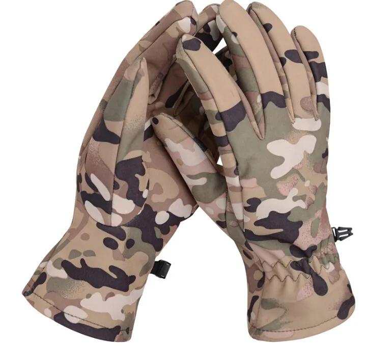 Multicam hunting gloves for winter,waterproof+free shippingglove brush