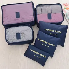 6 Teile/satz Unisex Nylon Verpackung Würfel Für Kleidung Leichtes Gepäck Reisetaschen Für Shirts Wasserdichte Reisetasche Organisatoren