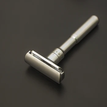 

Adjustable Safety Razor Double Edge Classic Mens Shaving Mild to Aggressive 1-6 File Hair Removal Shaver it with 5 Blades