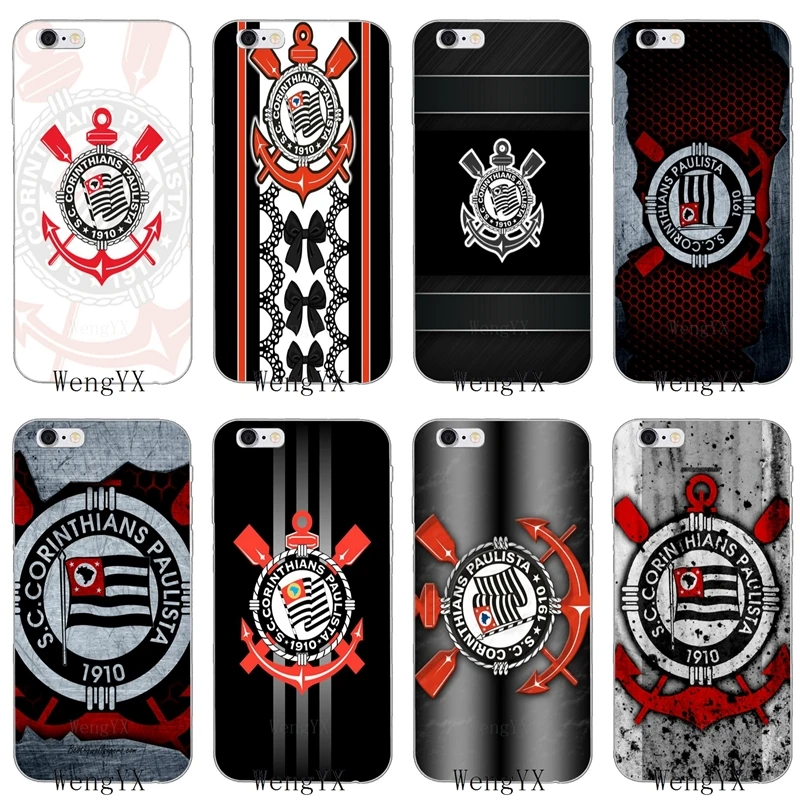 

corinthians football logo Slim silicone Soft phone case For Apple iPhone 4 4s 5 5s 5c SE 6 6s 7 8 plus X XR XS Max