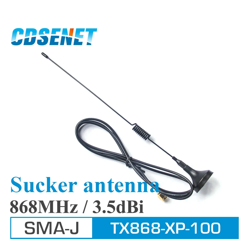 bilder für 2Pcs/Lot 868MHz High Gain uhf Sucker Antenna CDSENET TX868-XP-100 3.5dbi SMA Male Omnidirection Wifi Antenna for Wireless Module bilder für 2Pcs/Lot 868MHz High Gain uhf Sucker Antenna CDSENET TX868-XP-100 3.5dbi SMA Male Omnidirection Wifi Antenna for Wireless Module