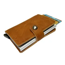

Rfid Card Protection Wallet for Credit Cards Men Metal Pop Up Minimalist Rfid Blocking Card Wallet Porte Carte Rfid Protector