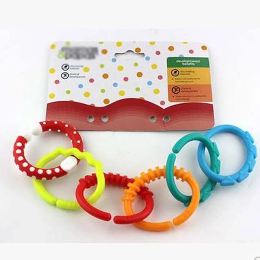 Baby Teether Teething Toy Durable Eco-Friendly Plastic 6Pcs Infants Supply Toddler Accessory Baby Care Teeth Development