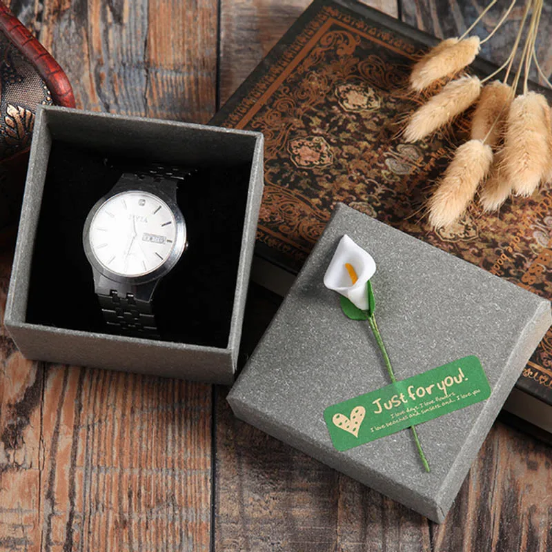 

Fashion 20PCS 8*8cm High Quality Jewelry Organizer Box Watch Storage Box Small Gift Box For Rings Earrings Watch Bracelet Boxes