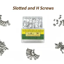 Шлицевые винты и Н-винты-нержавеющая сталь Ассорти Винты часы Инструменты для ремонта часов 12 размеров часы Ремонт набор инструментов