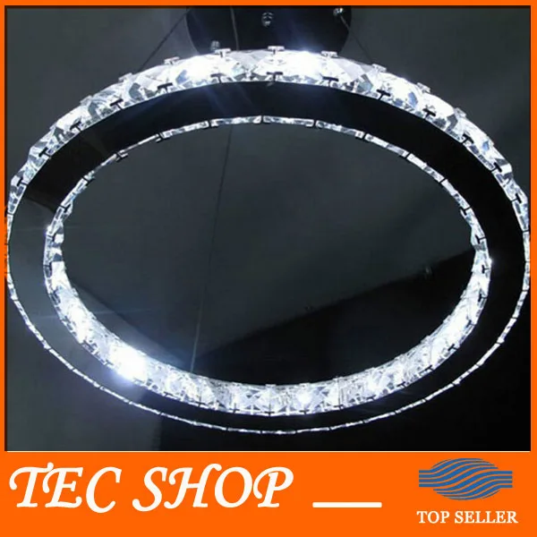 

Best Price Modern LED Crystal Chandelier Diameter 20cm Single Ring Annular Crystal Lamp Bedroom Kitchen Living Room Ring Lights