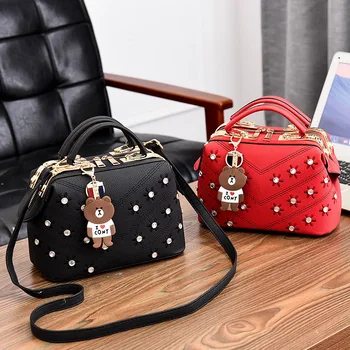 

Bags for women 2019 new fashion bag tide totes flower rivet ladies handbags clutch female messenger bag bolso mujer sac a main