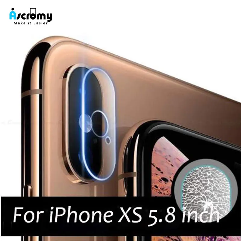 Ascromy For iPhone XS Max Rear Tempered Glass Camera Lens Protector Film Guard For iPhone XR X S 8 Plus 7 6 6S Camera Protection (1)