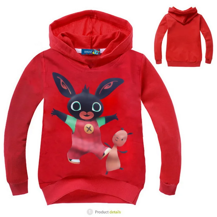 Осень кролик Bing Bunny толстовки детские толстовки с капюшоном Одежда для девочек топ детская одежда для мальчиков рубашка Спортивная одежда XIN506 - Цвет: style  1