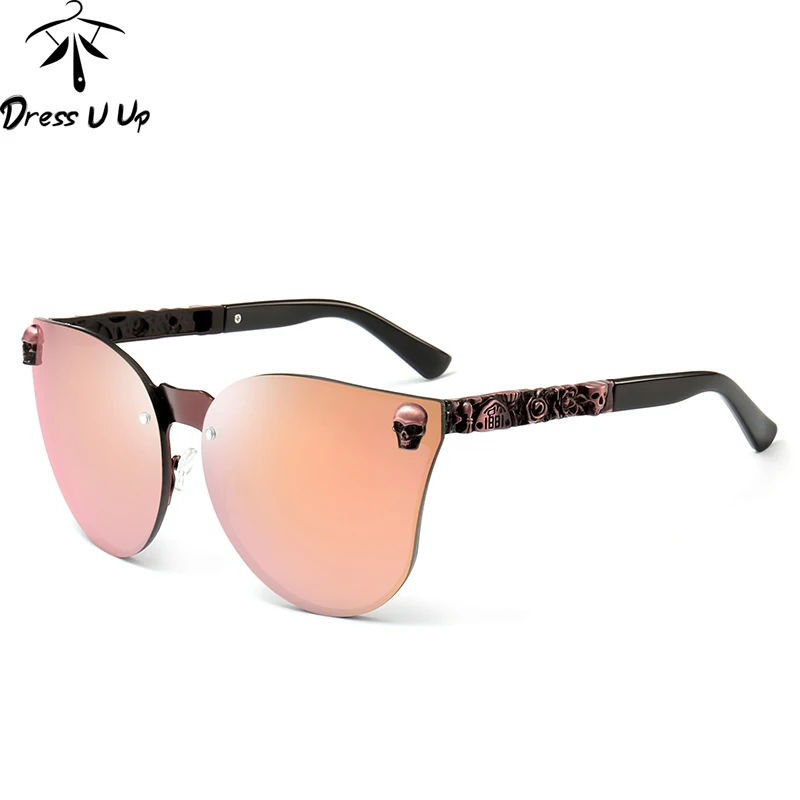 okulary przeciwsloneczne damskie z czaszkami Amazon dollger styl Steampunk Cateye okulary