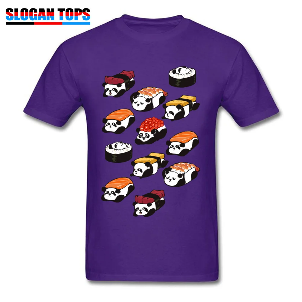 Men Designer Europe T Shirt Crewneck Labor Day Cotton Fabric T-shirts Summer Short Sleeve Sushi Panda Tops Shirts Sushi Panda purple