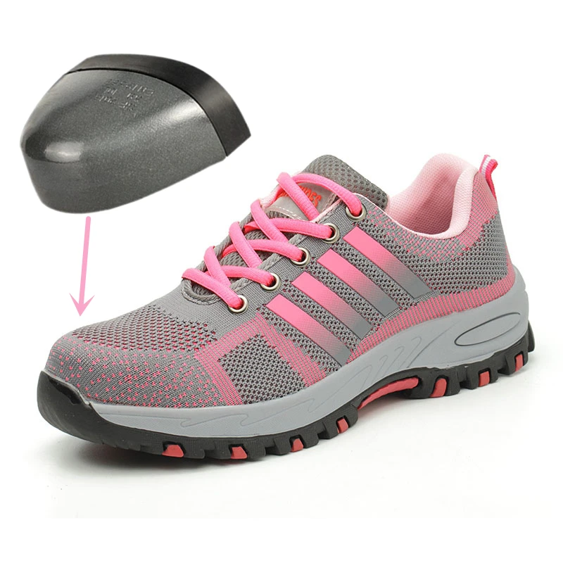 

Breathable Women Safety Shoes Steel Toe mid-plate Anti-slip Anti-smashing Wilderness Survival women Work Boots #RF902