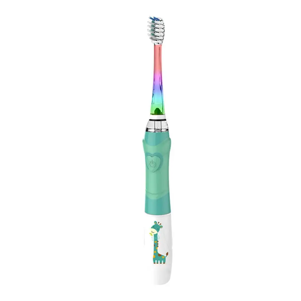 

Children Electric Toothbrush 3-12 Ages IPX7 Waterproof Children Electric Toothbrush Battery Powered Smart Timer LED Light Kids