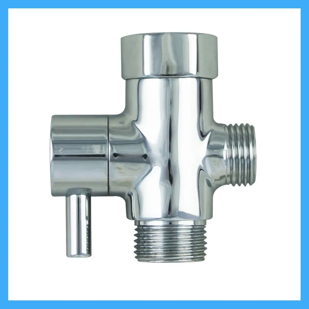 Brass 7/8" & 1/2" T adapter Valve for Diverter toilet bidet Sprayer