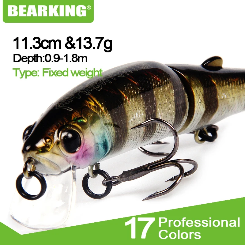 

Bearking 2018 Fishing Lure Sz-M113 5PCS Minnow 113mm 13.7g Depth Wobbling Minnow Lure Plastic Hard Bait Fishing Wobblers