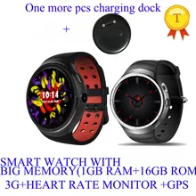 Новые модные большой экран GPS сердечный ритм Android 5.1 ce rosh Bluetooth smartwatch наручные часы с еще одним charging dock