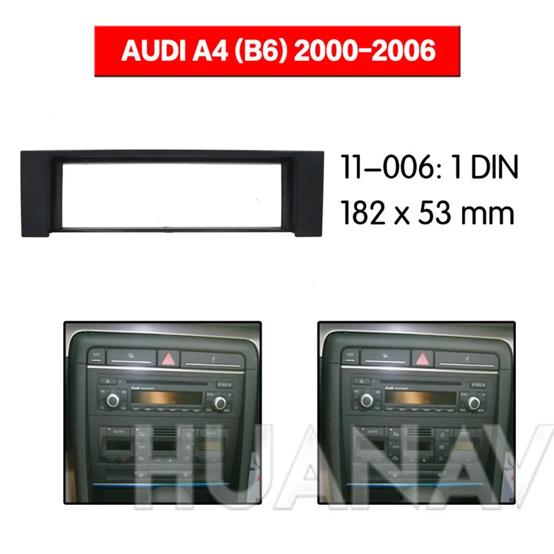 B6 2000-2006 Car Stereo Radio Fascia Panel Trim 1 Din Frame Fit For Audi A4