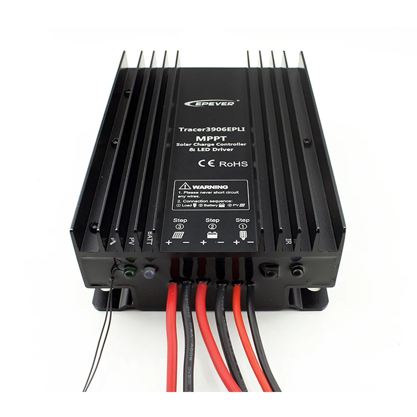 15A 12 В 24 В EP EPEVER MPPT Солнечный контроллер заряда с таймером IP67 Светодиодный драйвер запрограммирован мобильным приложением функция WY