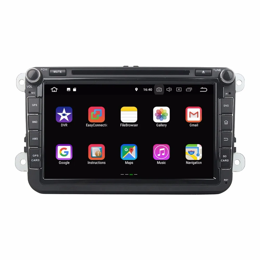 Discount 2GB RAM Quad Core 8" Android 8.1 Car DVD Player for Volkswagen VW POLO PASSAT TIGUAN TOURAN Bora Touareg GOLF Fabia Superb Skoda 2