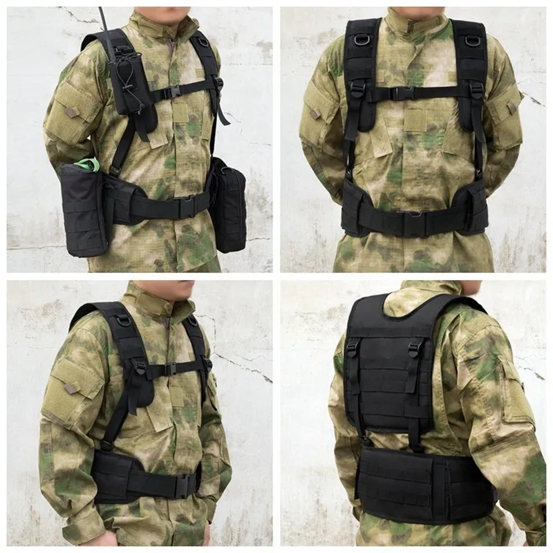

Army Fans Molle Tactical Vest Belt Outdoor Sports Climbing Hunting Combination Waistband Waist Bag Military Clothes Accessory