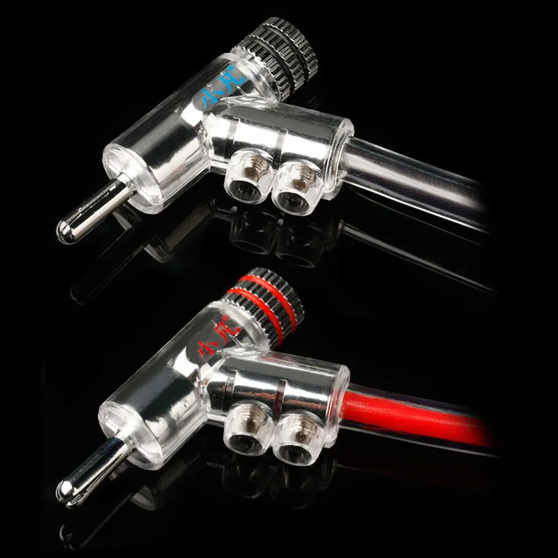  Xiao Fan L05 Handmade Audio Line Hifi Speaker Cable 2 Banana Plug to 2 Curved type Banana plug   Amplifier Speakon Wire Cables