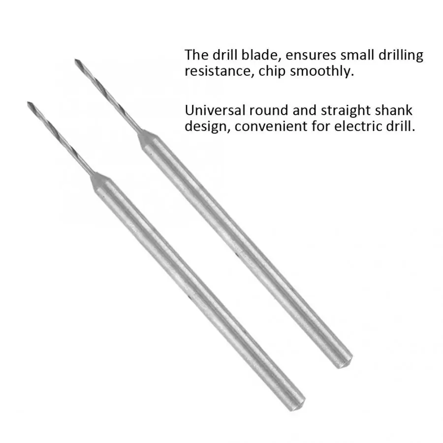 Профессиональный набор сверл из быстрорежущей стали с прямым хвостовиком, 2 шт., набор для резки, сверление украшений, ювелирный инструмент