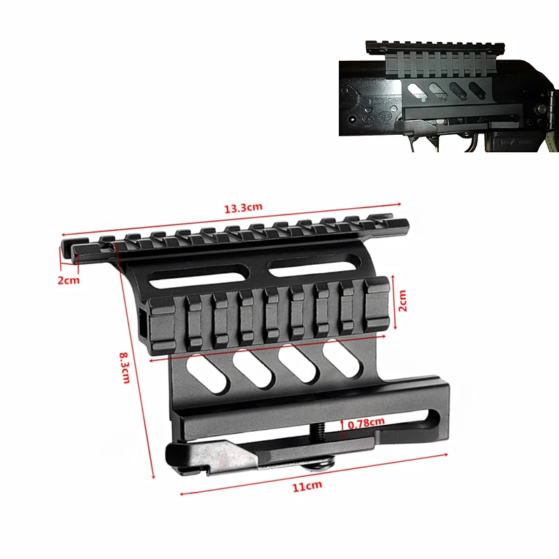 

Tactical Picatinny Weaver AK Serie Side Mount Rail Quick QD 20mm picatinny Detach Double Side AK Scope Sight Mount Bracket Rifle