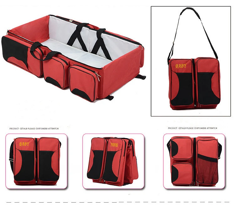 Travel Portable Bassinet large capacity Diaper Bag Multifunction Portable Changing Station Travel Crib Diaper Bag travel bed