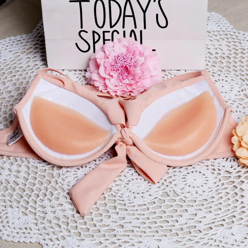 

Breathable Silicone Bra Insert Breast Enhancer Push Up Pads Chicken Cutlets swim