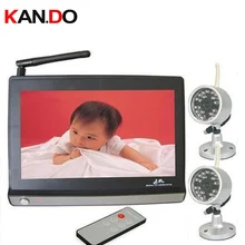 2.4G receiver,with 2 cameras7 inch LCD Monitor 2.4G Wireless Receiver,CCTV Camera CCTV receiver,baby monitor,4 channels support
