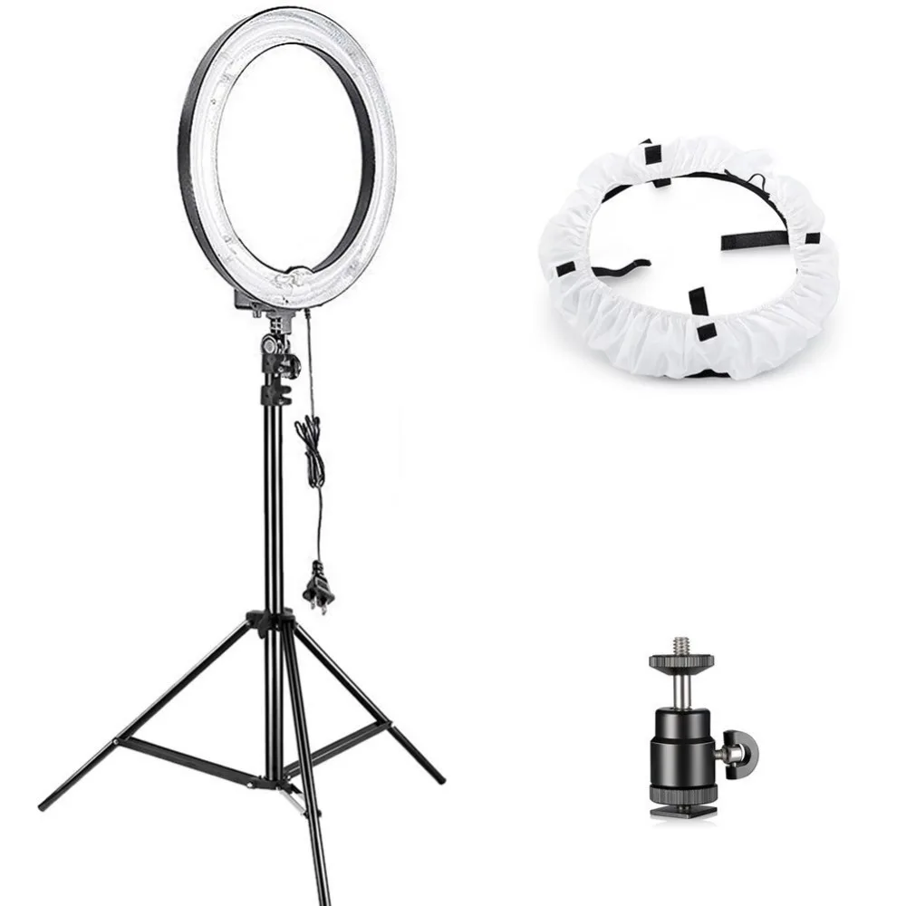 

Neewer Camera Photo Studio YouTube Vine Video Lightning Kit:Ring Light,Light Stand,Diffuser Soft Box,Ball Head Hot Shoe Adap