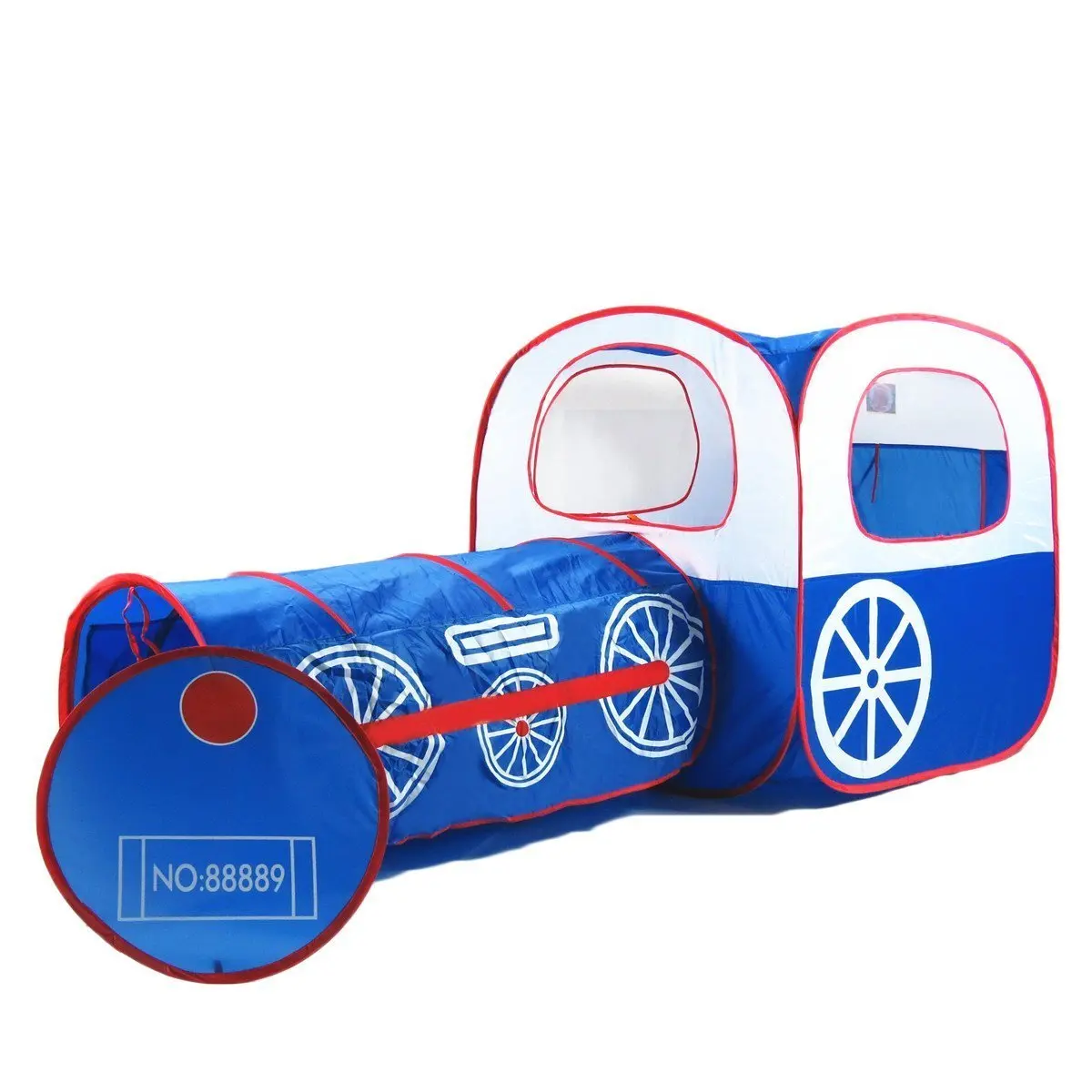 Kid Toddler Portable Jumbo Popup Tunnel Play House Deluxe Tent Train