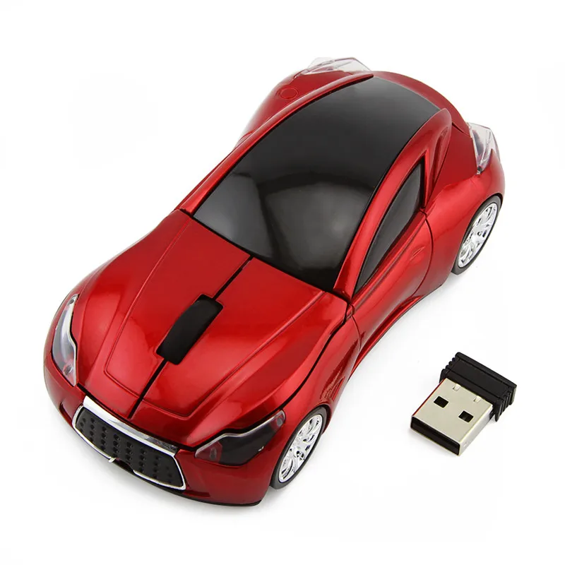 top wireless mouse New USB Wireless Mouse Black Sports Car Design Computer Mouse Mini Ergonomic Gaming Mice LED Flashing Light PC Mause For Laptop pink mouse gaming Mice