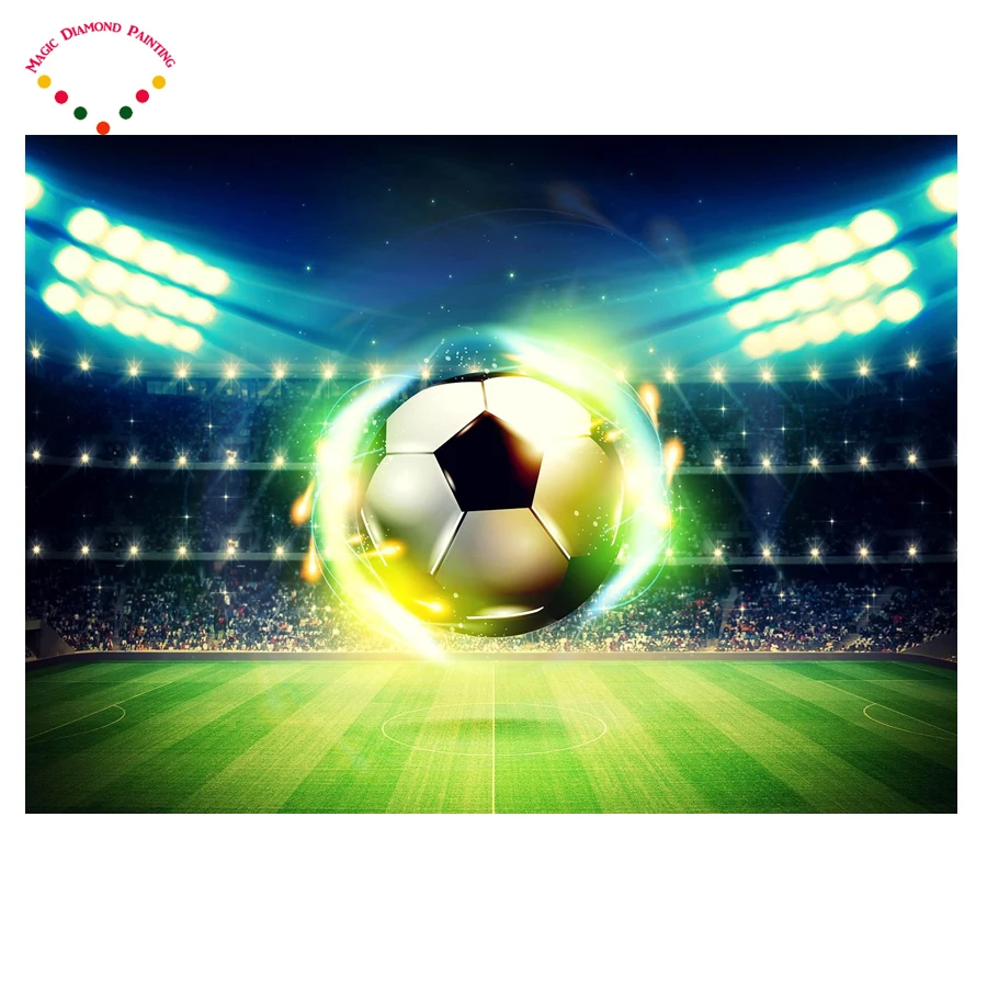 DIY diamond painting Soccer stadium cross stitch rhinestones round Full