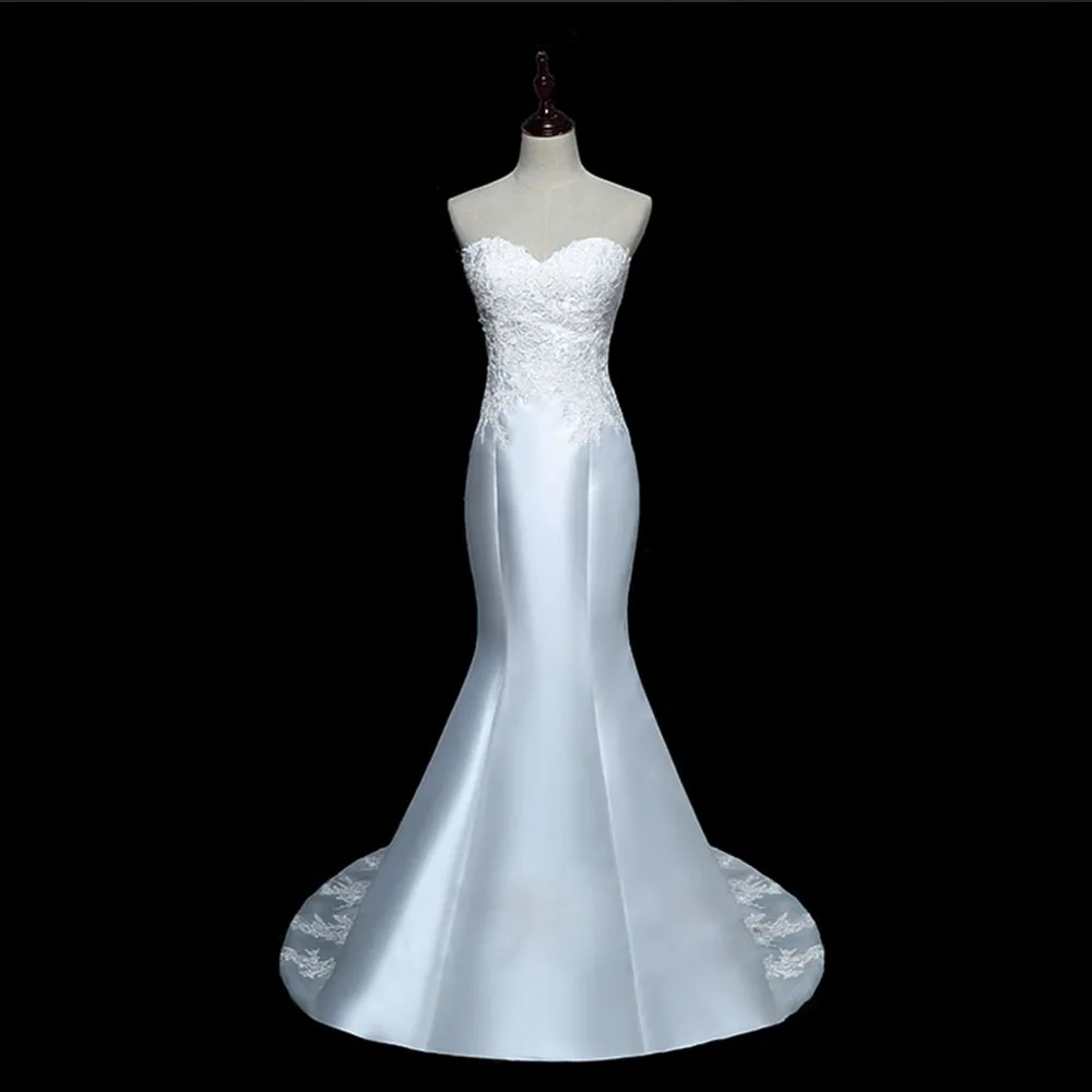 

Vestido De Noiva Sereia New Arrive Off The Shoulder Appliques Simple Satin Wedding Dresses Alibaba Online Shopping