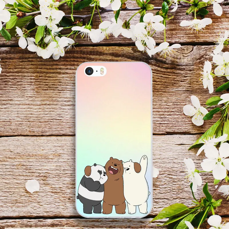 Мультяшная сеть We naked Bear мягкие силиконовые телефонные чехлы из тпу для iphone 4