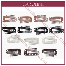 100 шт. шпильки удлинители для волос черные защелкивающиеся зажимы для наращивания волос I Форма зажимы для парика инструмент для наращивания волос 401