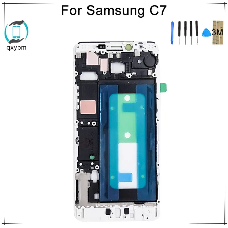 5 7 дюйма для Samsung Galaxy C7 C7000 SM-C7000 передняя рамка мобильного телефона Корпус Замена