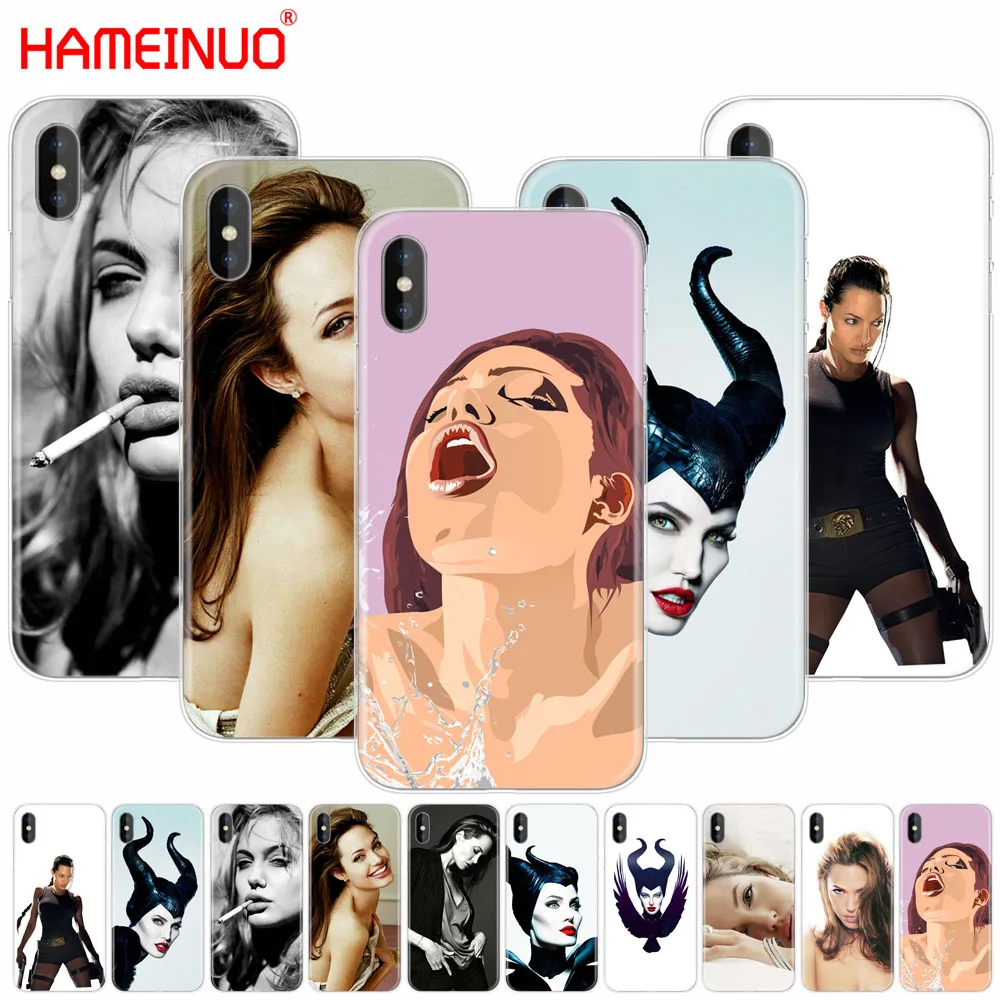 Чехол для мобильного телефона HAMEINUO Малефисента Анджелина Джоли iphone X 8 7 6 4 4S 5 5S SE 5c
