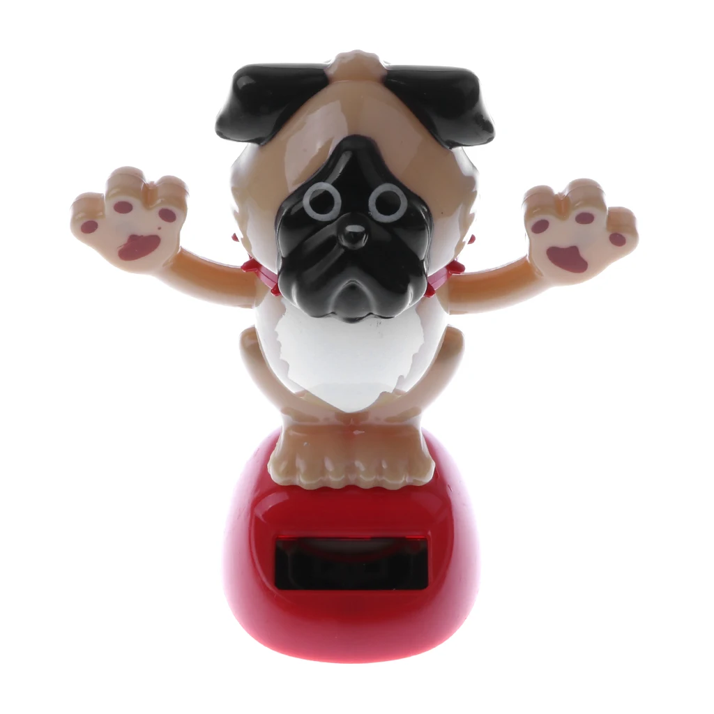 Kids Solar Powered Waving Hands Fortune Cat Kitten Animal Swinging Toy Car Home Ornament Decor Kids Xmas Gifts Gag Prank Toys