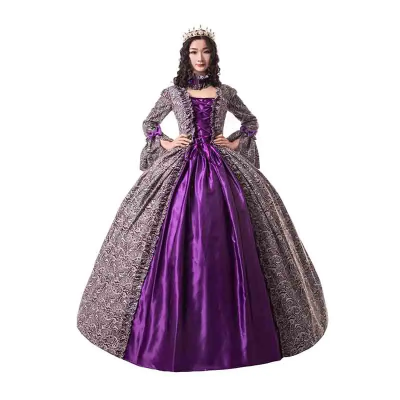 

Luxury Medieval Victorian Evening Party Dress Female Vintage Gothic Satin Ball Gown Halloween Costume For Women Plus Size 5XL
