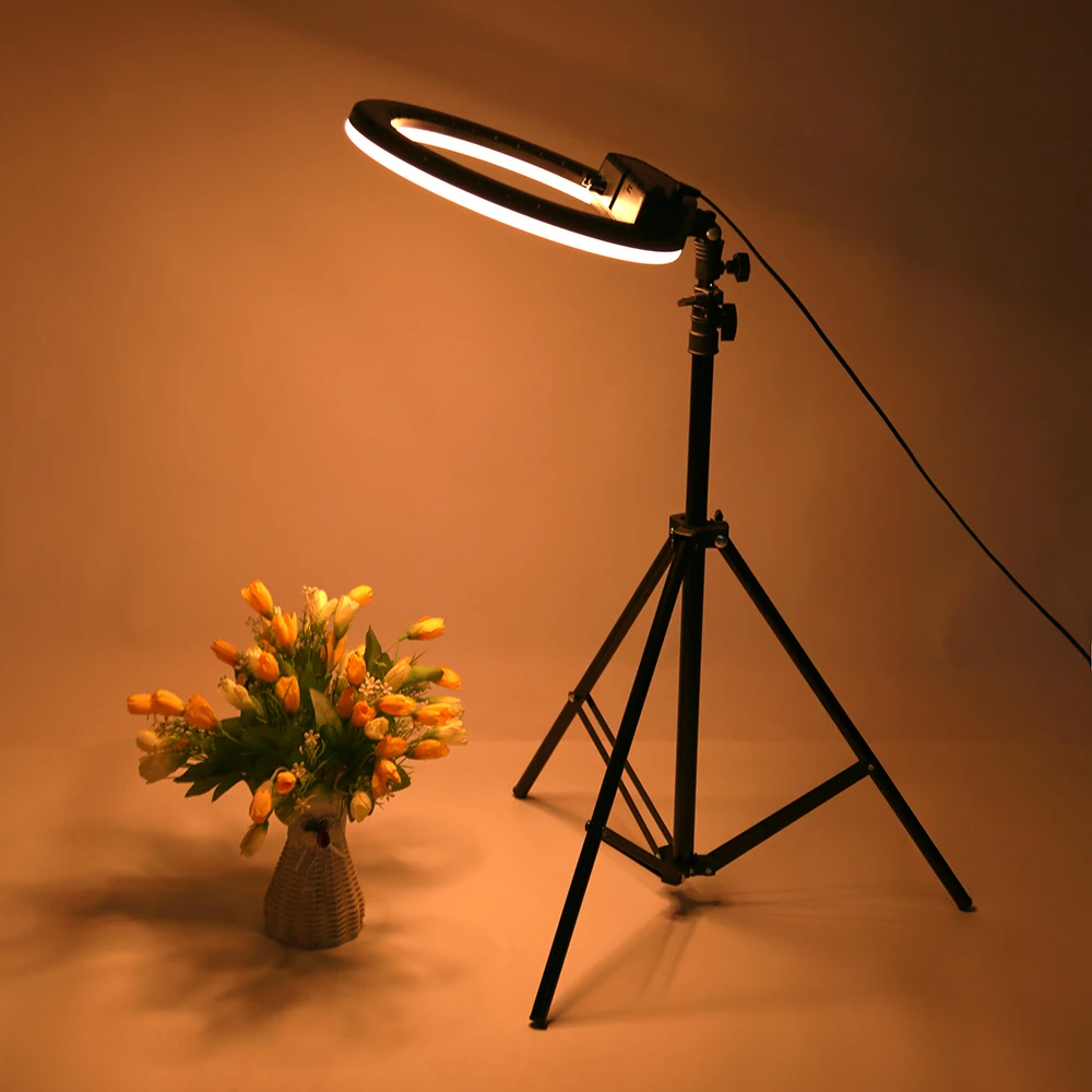 14 Inch Photo Studio lighting LED Ring Light 3200-5600k Photography Dimmable Ring Lamp With Tripod for VideoMakeup